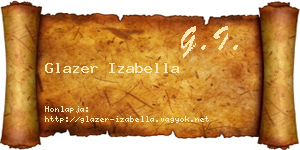 Glazer Izabella névjegykártya